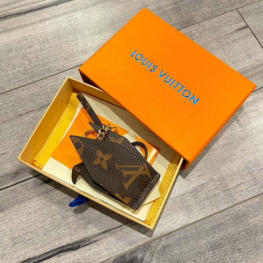 Leather Origami Crane Keychain new in box